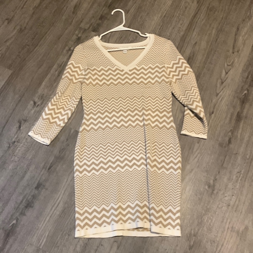 Charming Charlie Cream Sweater Dress Size M